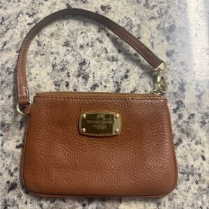Michael Kors Tan Leather Wristlet